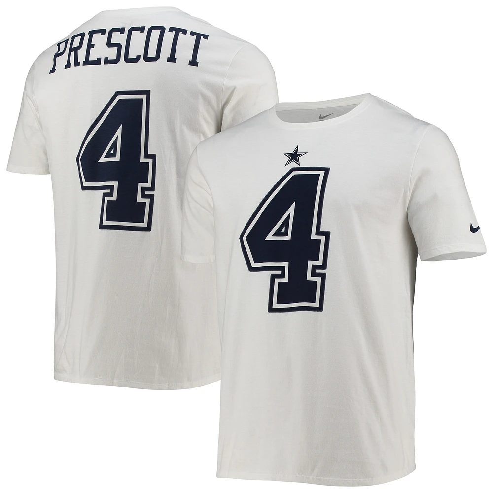 T-shirt avec nom et numéro Nike Dak Prescott Dallas Cowboys Player Pride Color Rush pour homme, blanc