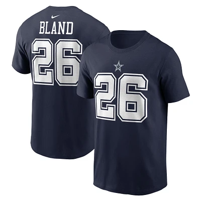T-shirt avec nom et numéro de joueur des Dallas Cowboys Nike DaRon Bland bleu marine pour hommes