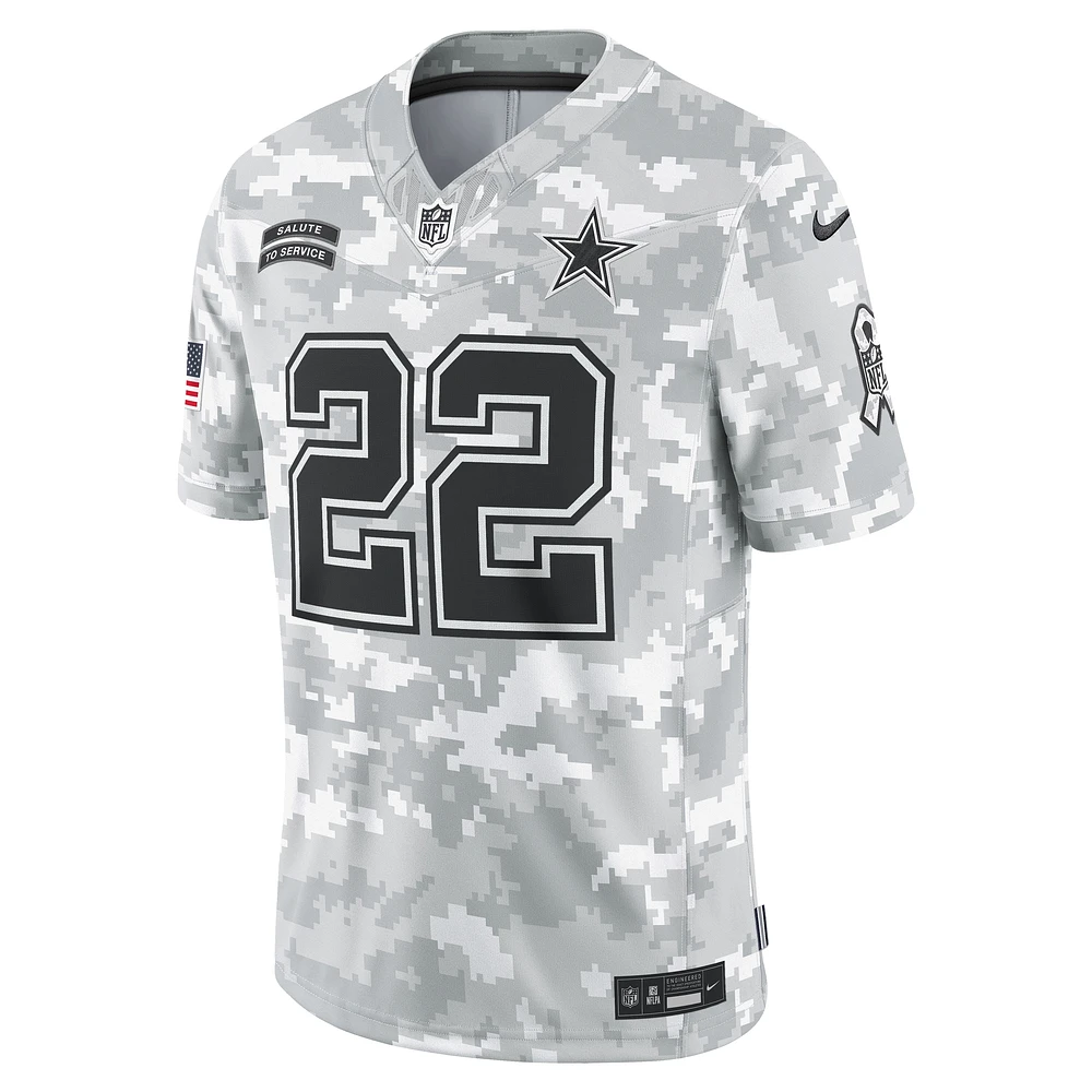 Men's Nike Emmitt Smith Arctic Camo Dallas Cowboys 2024 Salute to Service Retired Player Limited Jersey