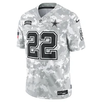 Men's Nike Emmitt Smith Arctic Camo Dallas Cowboys 2024 Salute to Service Retired Player Limited Jersey