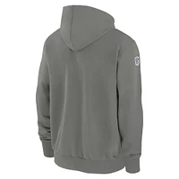 Men's Nike Gray Dallas Cowboys 2024/25 Sideline Player Performance Full-Zip Hoodie