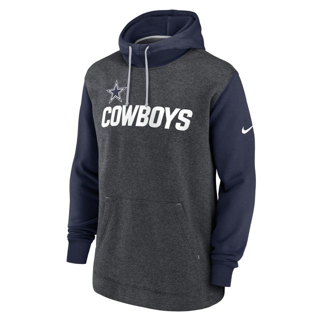 Chandail à capuchon Legacy Fan Gear des Dallas Cowboys Nike pour homme, anthracite chiné/bleu marine