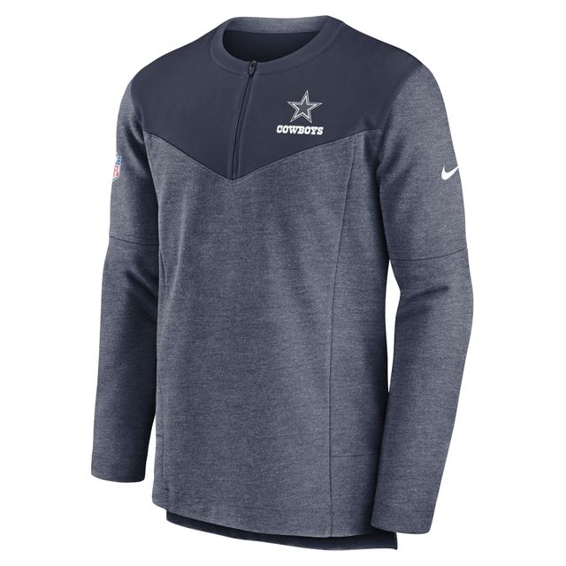 Nike Dallas Cowboys Sideline Lockup Performance pour homme - Bleu marine Haut à fermeture éclair d'un quart