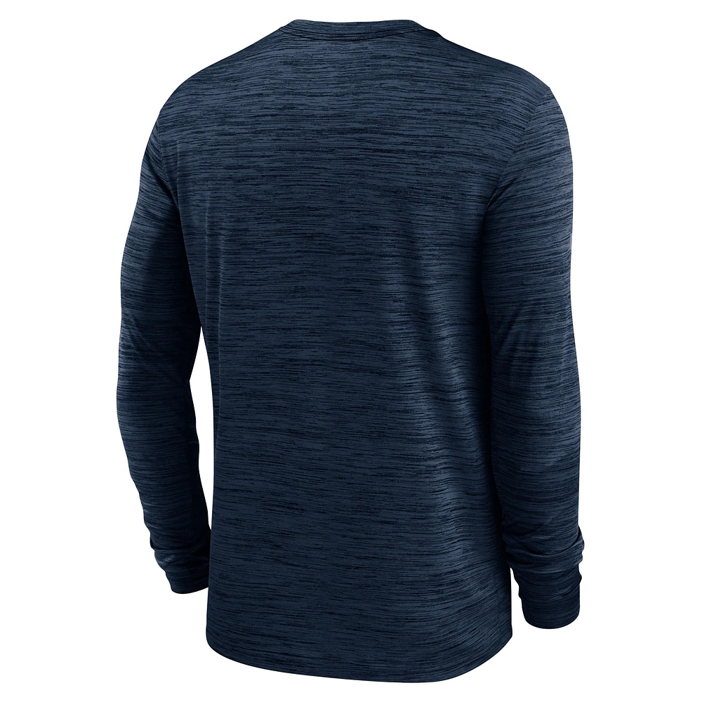 Men's Nike Navy Dallas Cowboys Sideline Team Velocity Performance Long Sleeve T-Shirt