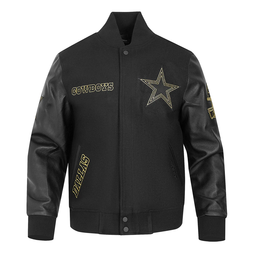 Men's Pro Standard Black Dallas Cowboys Full-Zip Varsity Jacket