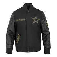Men's Pro Standard Black Dallas Cowboys Full-Zip Varsity Jacket