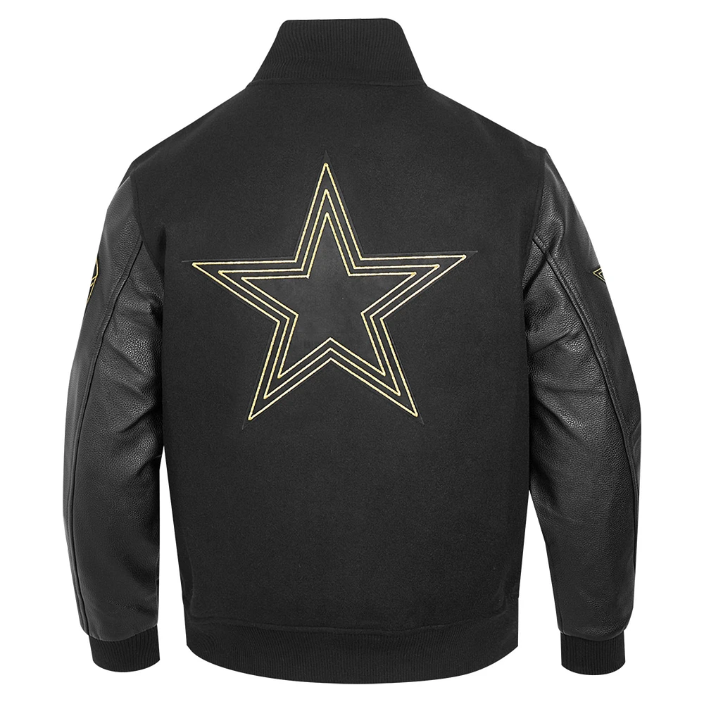 Men's Pro Standard Black Dallas Cowboys Full-Zip Varsity Jacket