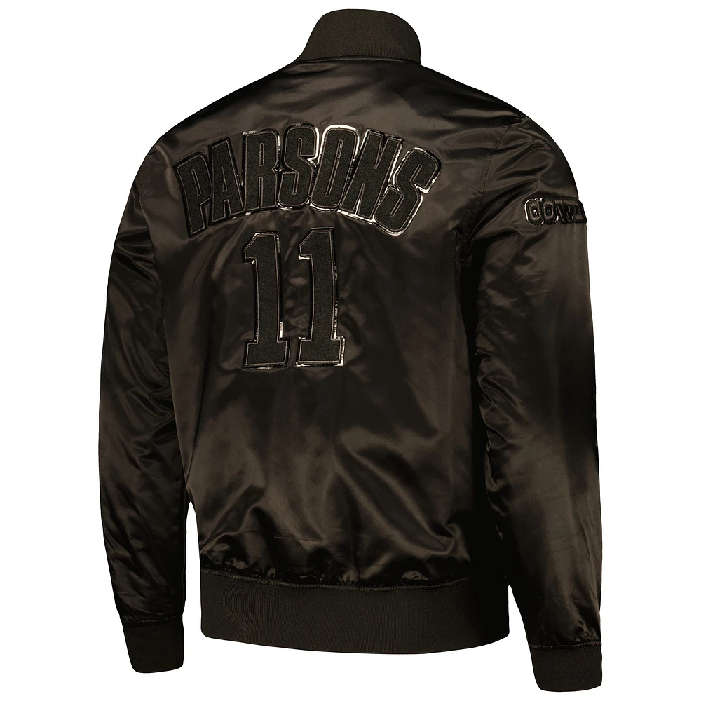 Men's Pro Standard Micah Parsons Black Dallas Cowboys Player Full-Snap Jacket