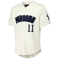 Men's Pro Standard Micah Parsons Cream Dallas Cowboys Name & Number Triple Tonal Button-Up Baseball Jersey