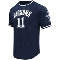 Men's Pro Standard Micah Parsons Navy Dallas Cowboys Mesh Player Name & Number Top