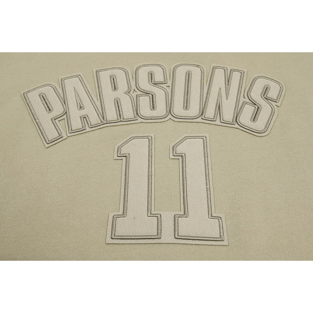 Men's Pro Standard Micah Parsons Tan Dallas Cowboys Player Name & Number Pullover Hoodie