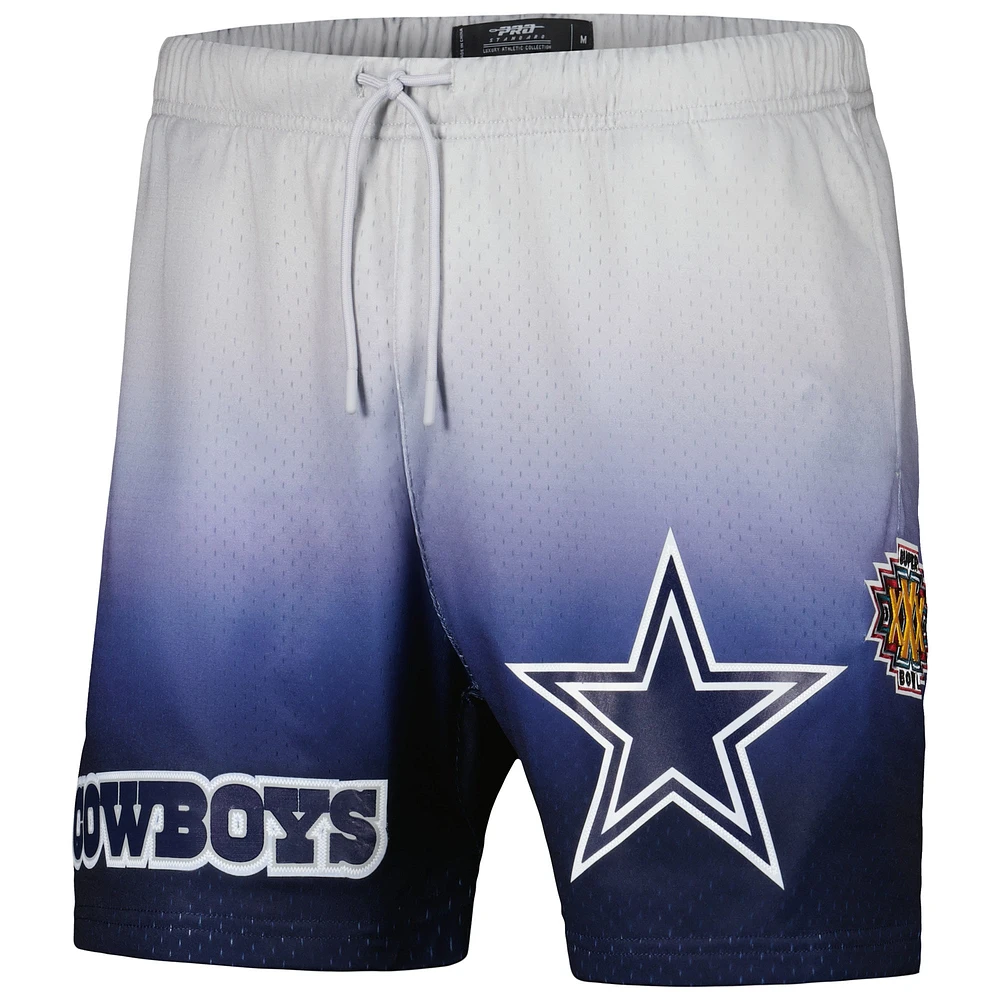 Men's Pro Standard Navy/Silver Dallas Cowboys Ombre Mesh Shorts