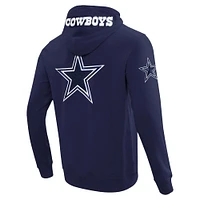 Men's Pro Standard  Navy Dallas Cowboys Split Logo Double Knit Full-Zip Hoodie