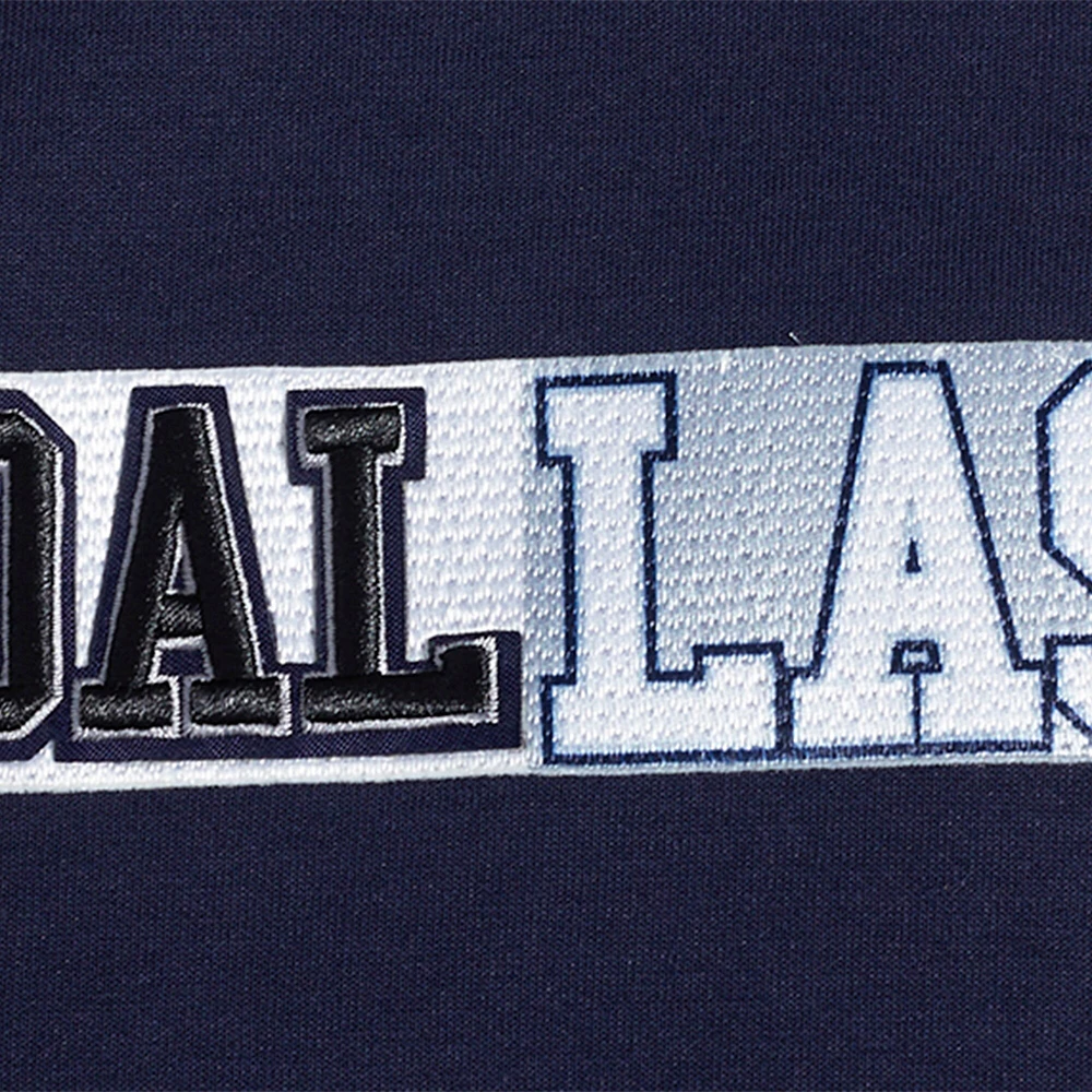 Men's Pro Standard  Navy Dallas Cowboys Split Logo Double Knit Full-Zip Hoodie