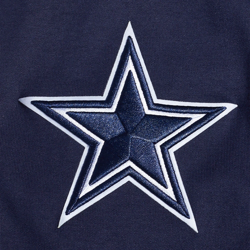 Men's Pro Standard  Navy Dallas Cowboys Split Logo Double Knit Full-Zip Hoodie