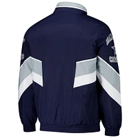 Men's Starter Navy Dallas Cowboys Captain Satin Varsity Jacket