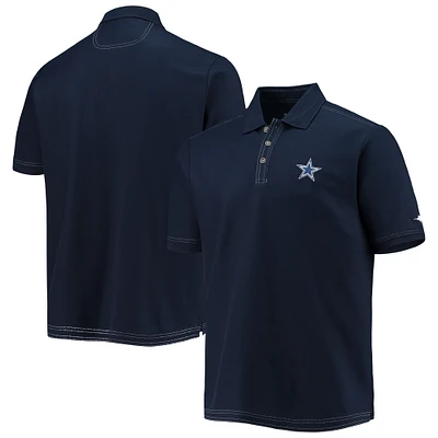 Polo Emfielder Tommy Bahama pour hommes bleu marine avec logo des Dallas Cowboys