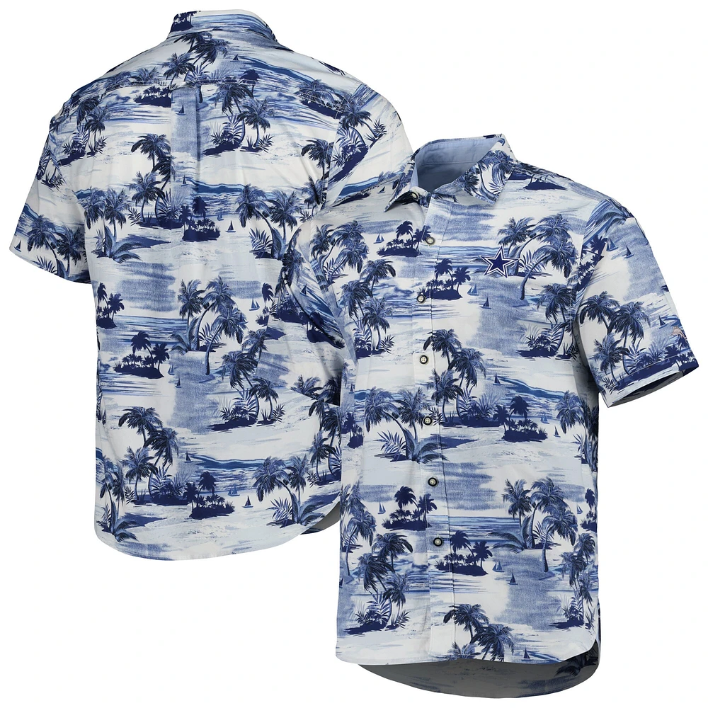 Men's Tommy Bahama Navy Dallas Cowboys Sport Tropical Horizons Button-Up Shirt