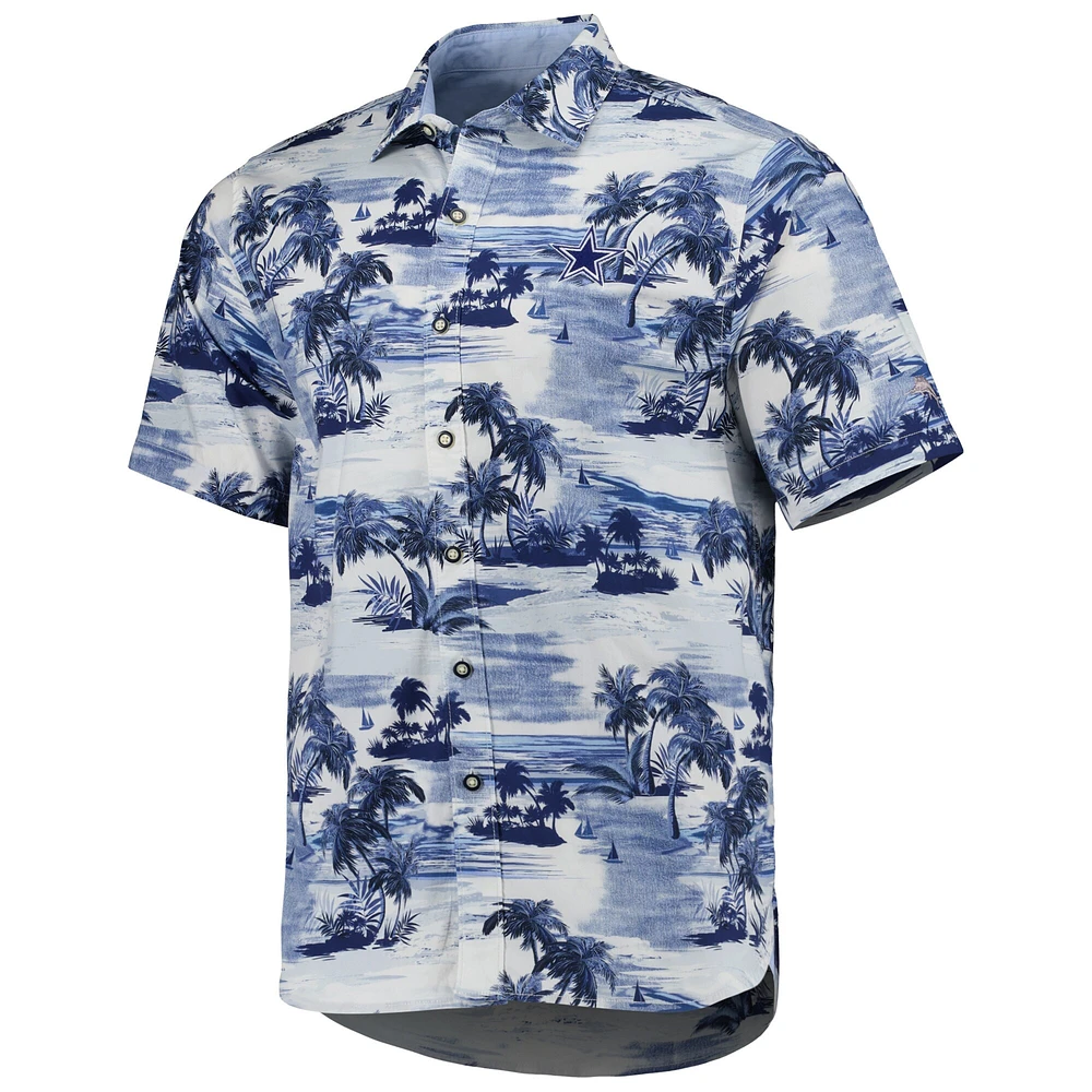 Men's Tommy Bahama Navy Dallas Cowboys Sport Tropical Horizons Button-Up Shirt