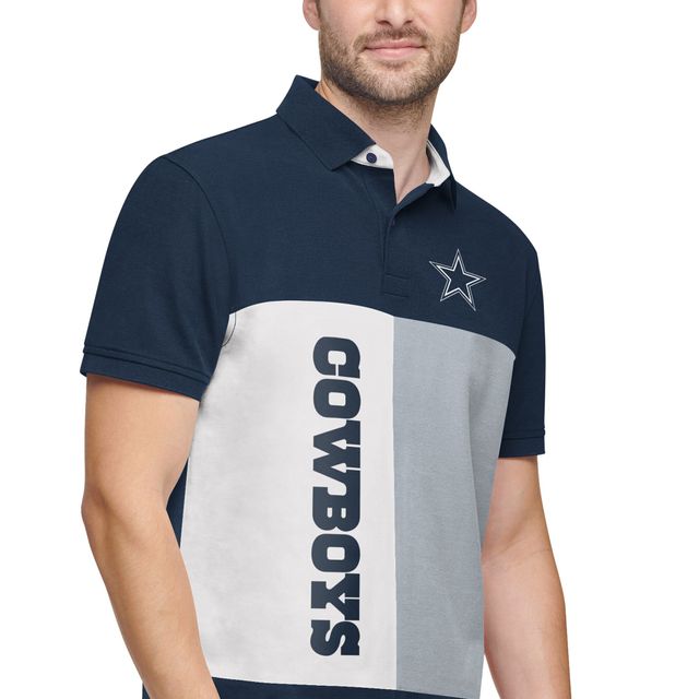 Polo Tommy Hilfiger pour hommes bleu marine/gris Dallas Cowboys Color Block