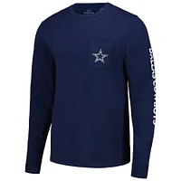 Men's Vineyard Vines Navy Dallas Cowboys Foam Finger Long Sleeve T-Shirt
