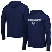 Men's Vineyard Vines Navy Dallas Cowboys Whale Dot Hoodie Long Sleeve T-Shirt