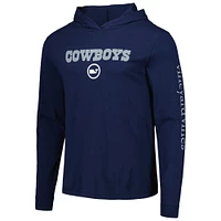 Men's Vineyard Vines Navy Dallas Cowboys Whale Dot Hoodie Long Sleeve T-Shirt