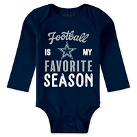 Newborn & Infant WEAR by Erin Andrews Dallas Cowboys Three-Piece Turn Me Around Bodysuits Pant Set