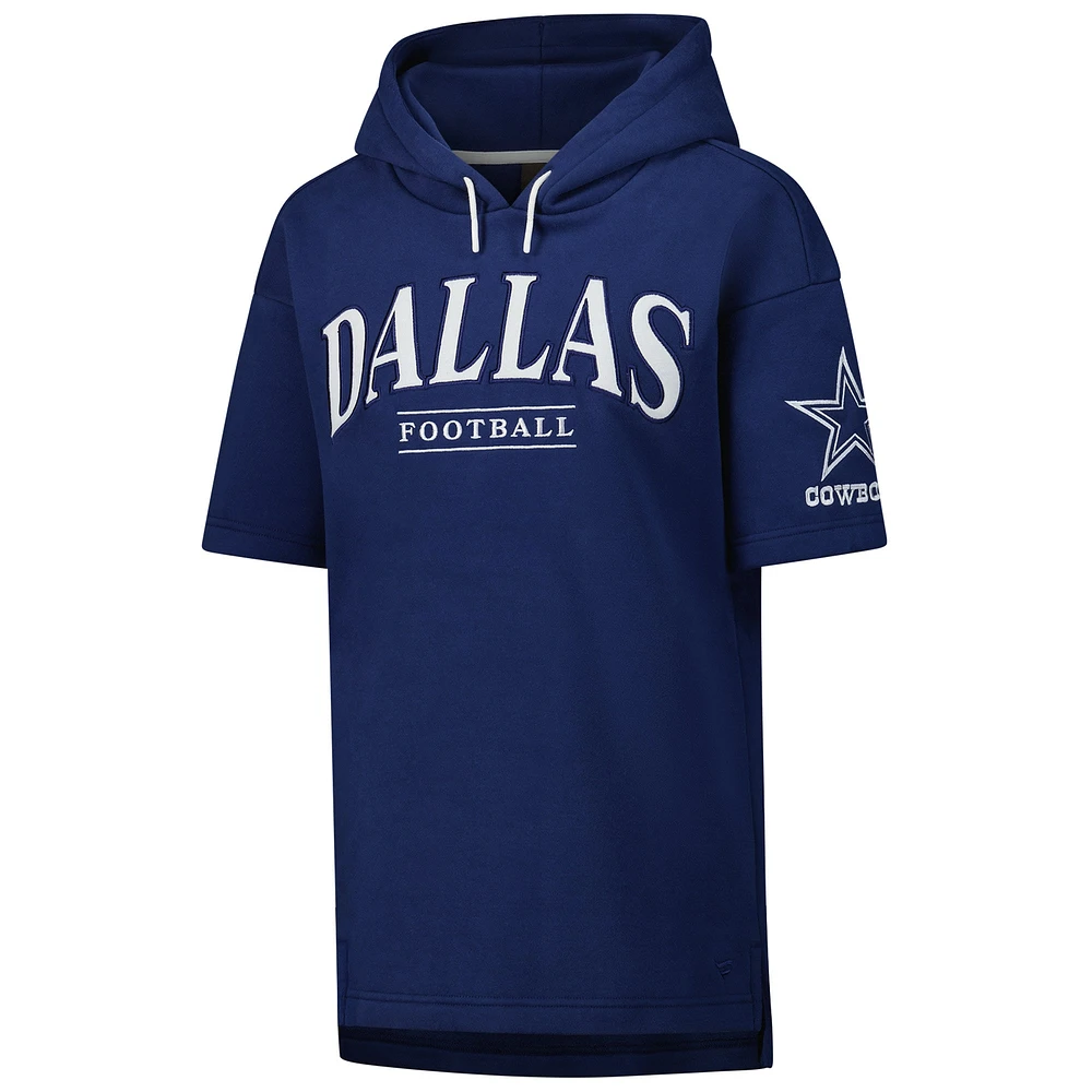 Unisex Fanatics  Navy Dallas Cowboys Elements Ready Short Sleeve Pullover Hoodie