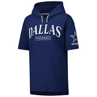 Unisex Fanatics  Navy Dallas Cowboys Elements Ready Short Sleeve Pullover Hoodie