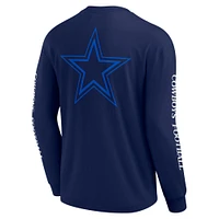 Unisex Fanatics Navy Dallas Cowboys Elements Strive Long Sleeve T-Shirt