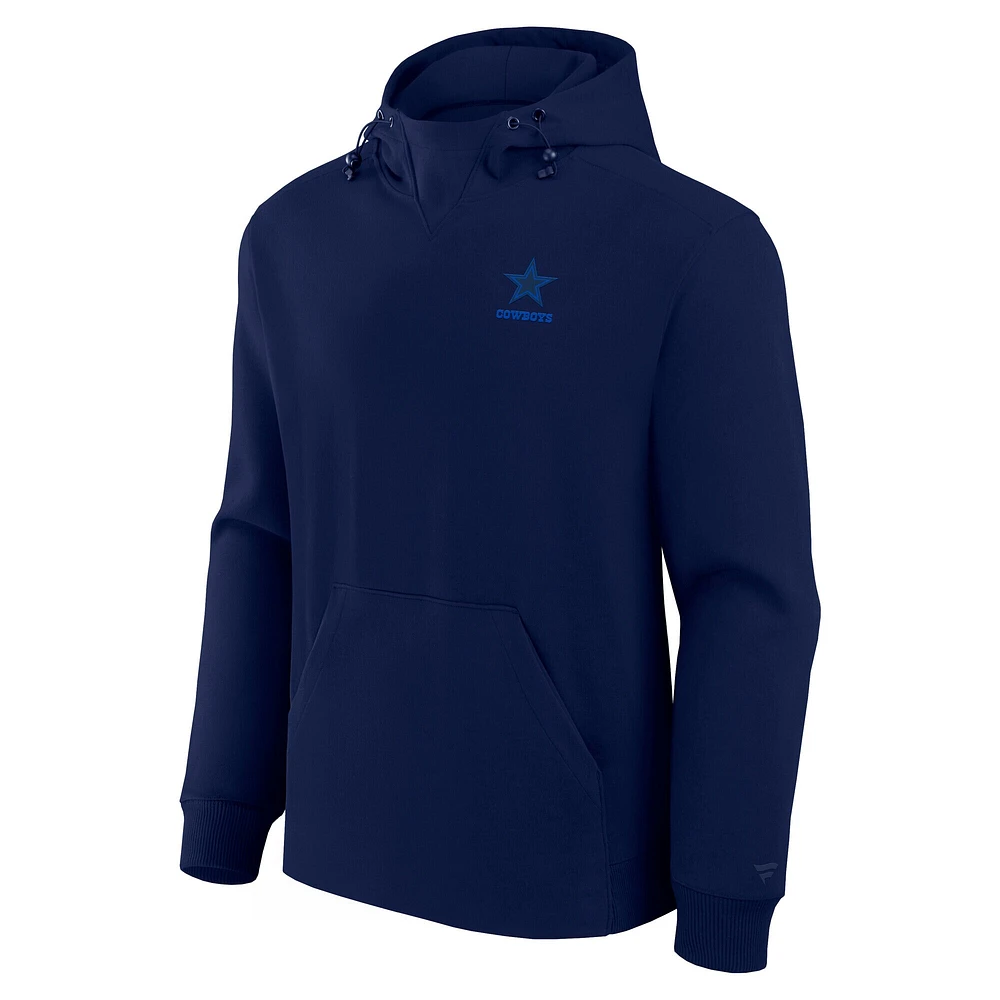 Unisex Fanatics Navy Dallas Cowboys Front Office Tonal Tri-Blend Pullover Hoodie