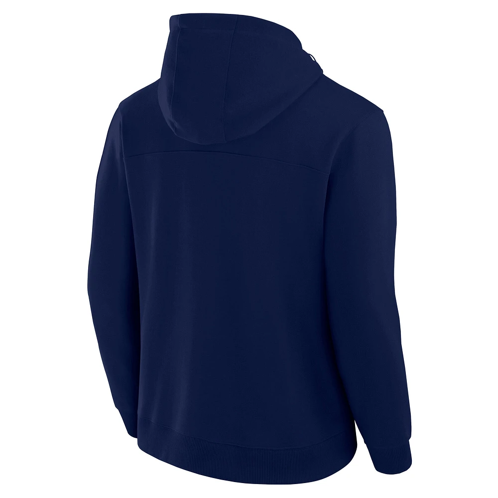 Unisex Fanatics Navy Dallas Cowboys Front Office Tonal Tri-Blend Pullover Hoodie