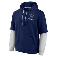 Unisex Fanatics  Navy Dallas Cowboys Sleek Elements Pullover Hoodie