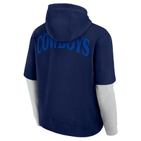 Unisex Fanatics  Navy Dallas Cowboys Sleek Elements Pullover Hoodie
