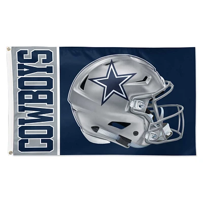 Drapeau simple face de luxe WinCraft Dallas Cowboys 3' x 5' pour casque