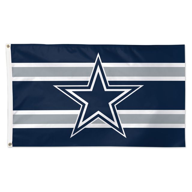 WinCraft Dallas Cowboys Drapeau de luxe à rayures horizontales 3 pi x 5 pi