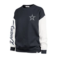 Women's '47  Blue Dallas Cowboys Double Header Rise Andie Pullover Sweatshirt
