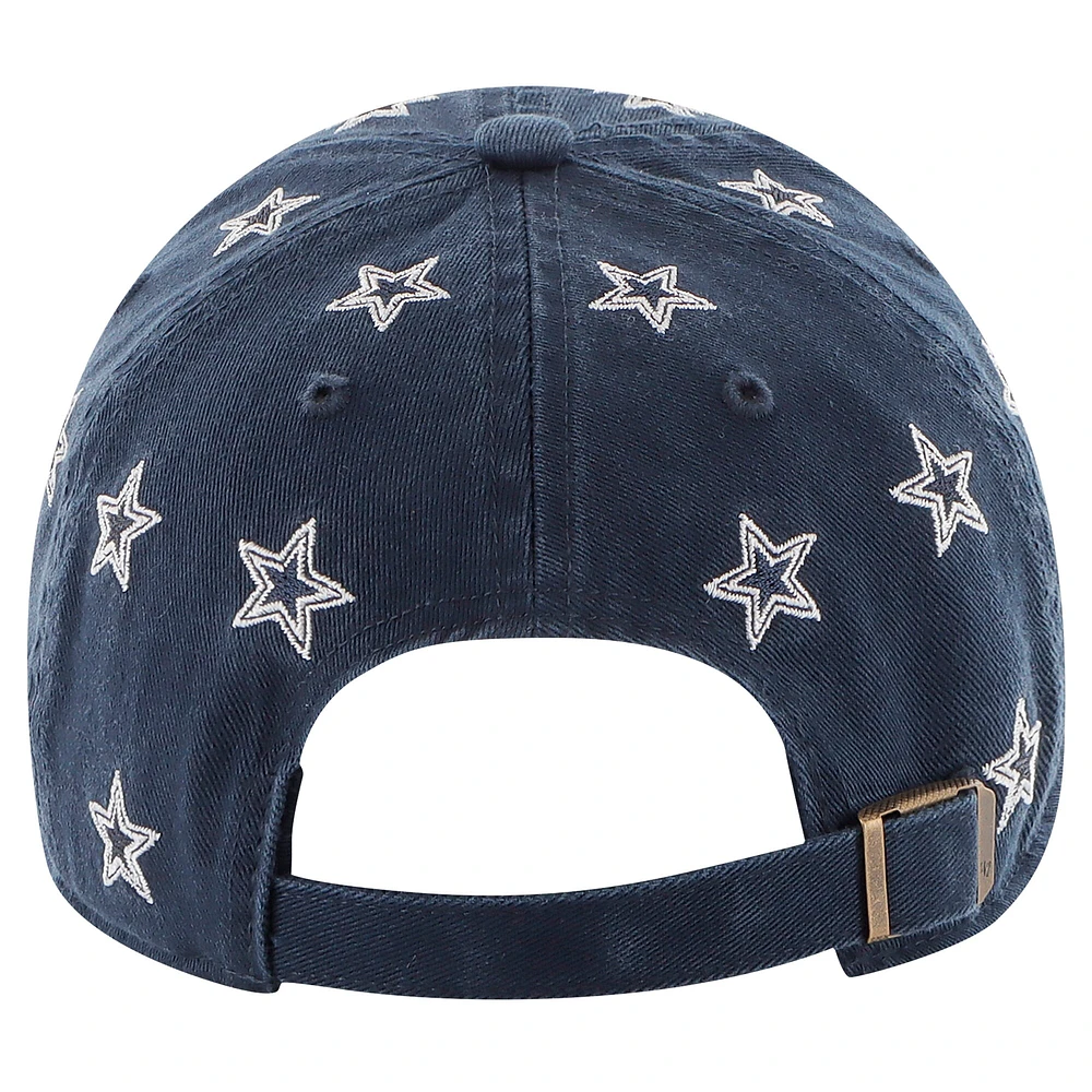 Women's '47 Navy Dallas Cowboys Confetti Clean Up Adjustable Hat
