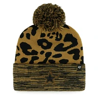 Women's '47  Tan Dallas Cowboys Rosette Cuffed Knit Hat with Pom