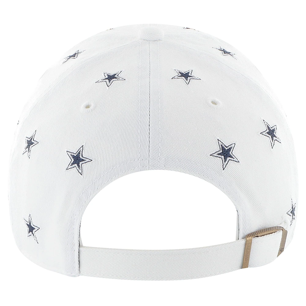 Women's '47 White Dallas Cowboys Confetti Clean Up Adjustable Hat