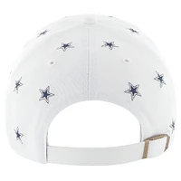 Women's '47 White Dallas Cowboys Confetti Clean Up Adjustable Hat
