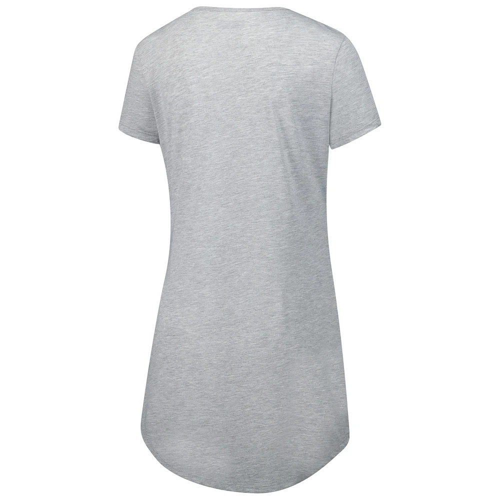 Chemise de nuit en tricot gris Dallas Cowboys Petition pour femme Concepts Sport