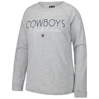 Ensemble t-shirt à manches longues et short raglan pour femme Concepts Sport bleu marine/gris Dallas Cowboys Petition