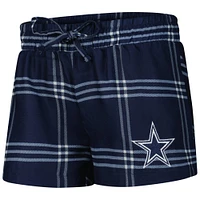 Ensemble t-shirt à manches longues et short raglan pour femme Concepts Sport bleu marine/gris Dallas Cowboys Petition