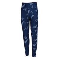 Women's Concepts Sport Navy Dallas Cowboys Breakthrough Allover Print Knit Sleep Leggings