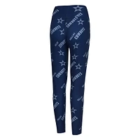 Women's Concepts Sport Navy Dallas Cowboys Breakthrough Allover Print Knit Sleep Leggings