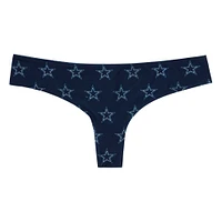 Women's Concepts Sport Navy Dallas Cowboys Record Allover Print Knit Thong