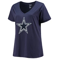 T-shirt à col en V pour femmes, Dak Prescott, Dallas Cowboys, taille plus, Fair Catch Name & Number