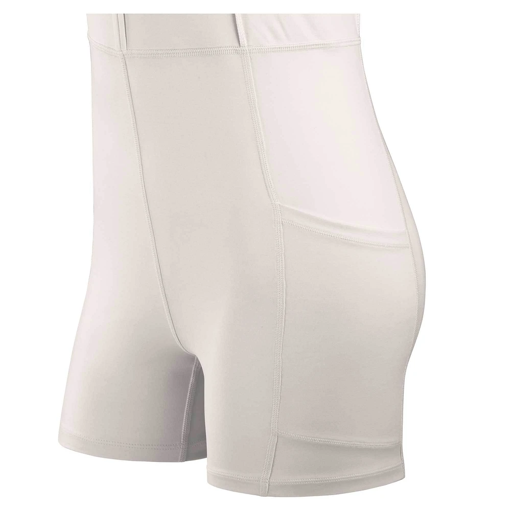 Women's Fanatics Cream Dallas Cowboys Studio Boost Athletic Half-Zip Dress